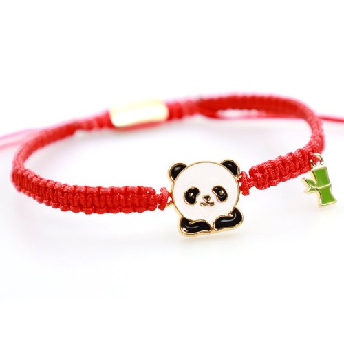 Tibetan Panda Bamboo Lucky Red String Bracelet Tibetan Panda Bamboo Lucky Red String Bracelet
