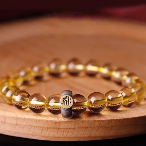 Sterling Silver Zodiac Citrine Protection Bracelet