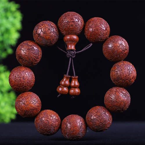 Chinese Zodiac Rosewood PiXiu Carved Bracelet Chinese Zodiac Rosewood PiXiu Carved Bracelet