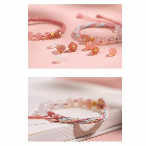 Gradient Agate Peach Blossom Luck Bracelet Gradient Agate Peach Blossom Luck Bracelet