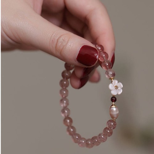 Strawberry Quartz Peach Blossom Love Bracelet Strawberry Quartz Peach Blossom Love Bracelet