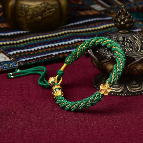 Tibetan Five God of Wealth Amulet Bracelet Tibetan Five God of Wealth Amulet Bracelet