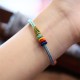 Colorful Rope Eight-Thread Peace Knot Bracelet
