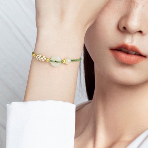 Hetian Jade Peace Buckle Luck Bracelet Hetian Jade Peace Buckle Luck Bracelet