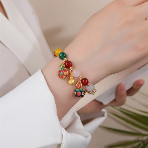 Gold Swallowing Beast Agate Crystal Success Bracelet Gold Swallowing Beast Agate Crystal Success Bracelet