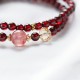 14K Gold Plated Garnet Strawberry Quartz Wrap Bracelet 14K Gold Plated Garnet Strawberry Quartz Wrap Bracelet
