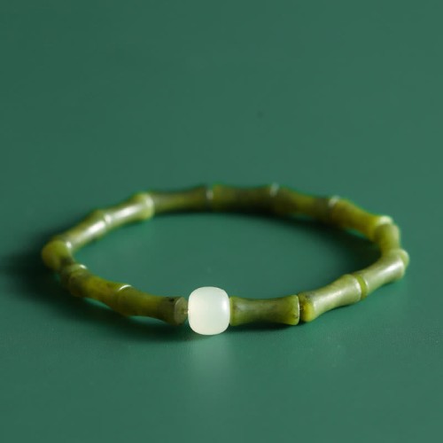 Green Bamboo Jade Luck Bracelet Green Bamboo Jade Luck Bracelet
