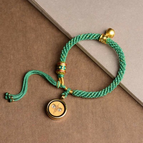 Tibetan Five Gods of Wealth Prayer Wheel Bracelet