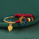 Tibetan Mandala Knot Leaf Luck Rope Bracelet Tibetan Mandala Knot Leaf Luck Rope Bracelet