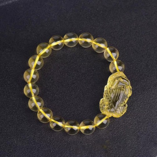Natural Citrine PiXiu Stretch Bracelet