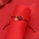 Cinnabar Fu Character Blessing Braided String Bracelet Cinnabar Fu Character Blessing Braided String Bracelet