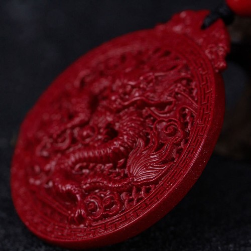 Dragon Cinnabar Protection Pendant
