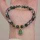 Green Phantom Confidence Gourd Buddha Charm Bracelet