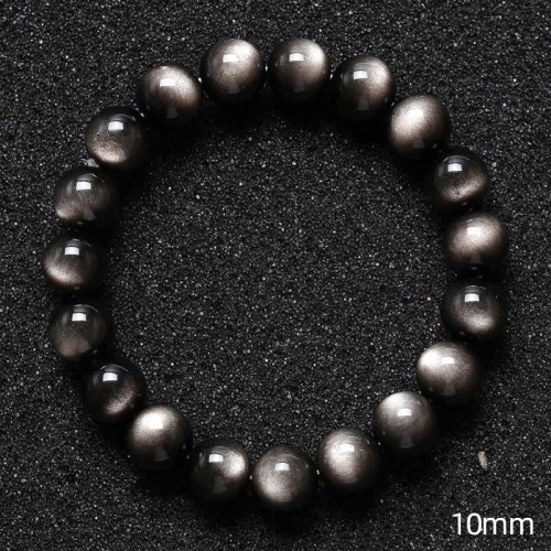 Silver Sheen Obsidian Protection Bracelet Silver Sheen Obsidian Protection Bracelet
