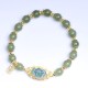 14K Gold Plated Hetian Jade Lotus Luck Bracelet 14K Gold Plated Hetian Jade Lotus Luck Bracelet