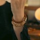Citrine Rudraksha Bodhi Seed Brass Bead Prosperity Bracelet