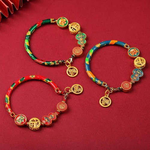 Tibetan Gourd Fortune Happiness Lion Wealth Bracelet