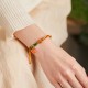 Persimmon Red Agate Strength Reincarnation Knot Bracelet