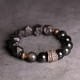 Natural Garnet Pink Crystal Love Bracelet
