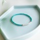 925 Sterling Silver Natural Turquoise Pearl Beaded Bracelet 925 Sterling Silver Natural Turquoise Pearl Beaded Bracelet