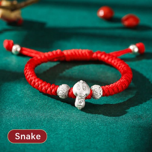 999 Sterling Silver Chinese Zodiac Kids Bracelet
