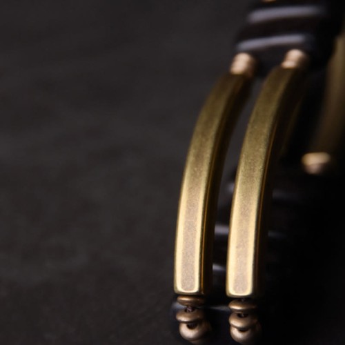 Tibetan Ebony Wood Copper Double Layer Balance Bracelet