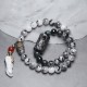 Black Rutilated Quartz Ebony Wood White Crystal Success Bracelet Black Rutilated Quartz Ebony Wood White Crystal Success Bracelet