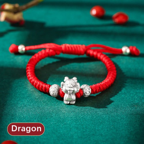 999 Sterling Silver Chinese Zodiac Kids Bracelet