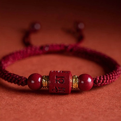 Cinnabar Om Mani Padme Hum Blessing Bracelet