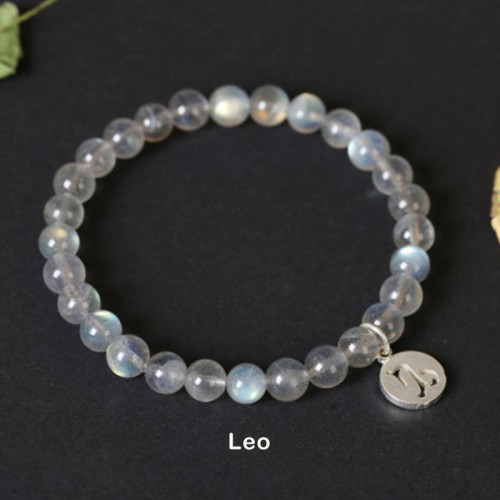 Zodiac Moonstone Charming Bracelet Zodiac Moonstone Charming Bracelet