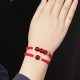 Cinnabar Red String Bracelet for Kids