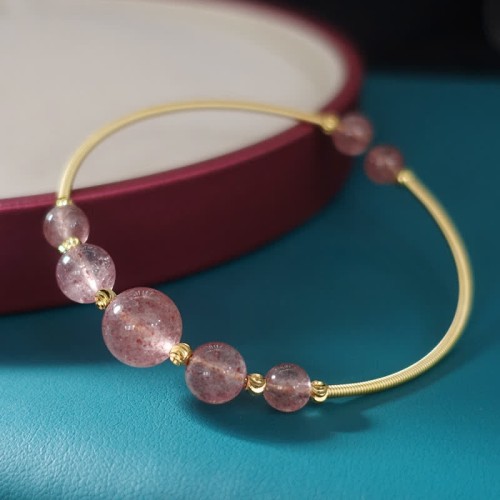 Strawberry Quartz Love Healing Bangle