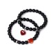 Black Onyx Crystal Stone Love Heart Protection Couple Bracelet Black Onyx Crystal Stone Love Heart Protection Couple Bracelet