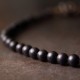 Ebony Wood Dzi Bead Protection Bracelet Ebony Wood Dzi Bead Protection Bracelet
