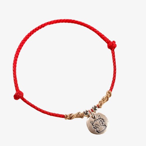 Handmade 999 Silver Year of the Dragon Luck Bracelet