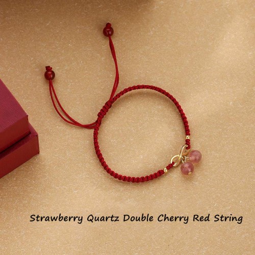 Strawberry Quartz Endless Knot Love Healing Bracelet