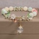 Cat's Eye Pink Crystal Peace Charm Bracelet Cat's Eye Pink Crystal Peace Charm Bracelet