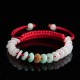 Round Jade Lucky Red String Weave Bracelet Round Jade Lucky Red String Weave Bracelet