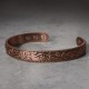 Floral Magnetic Copper Adjustable Cuff