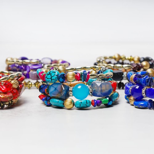Turquoise Agate Beads Blessing Bracelet Turquoise Agate Beads Blessing Bracelet