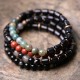 Ebony Wood Red Jasper Moss Agate Peace Bracelet Ebony Wood Red Jasper Moss Agate Peace Bracelet