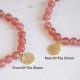 14K Gold Plated Strawberry Quartz Fu Charm Bracelet 14K Gold Plated Strawberry Quartz Fu Charm Bracelet