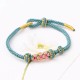 Peach Blossoms Luck Braided String Bracelet
