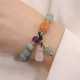 Cyan Jade Lotus Amethyst Crystal Healing Bracelet Cyan Jade Lotus Amethyst Crystal Healing Bracelet