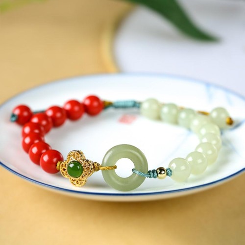 Cinnabar Jade Blessing Bracelet Cinnabar Jade Blessing Bracelet