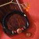 Natural Peach Wood Chinese Zodiac Cinnabar Wealth Bracelet