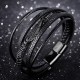 Feather Multilayer Leather Titanium Calm Bracelet Feather Multilayer Leather Titanium Calm Bracelet