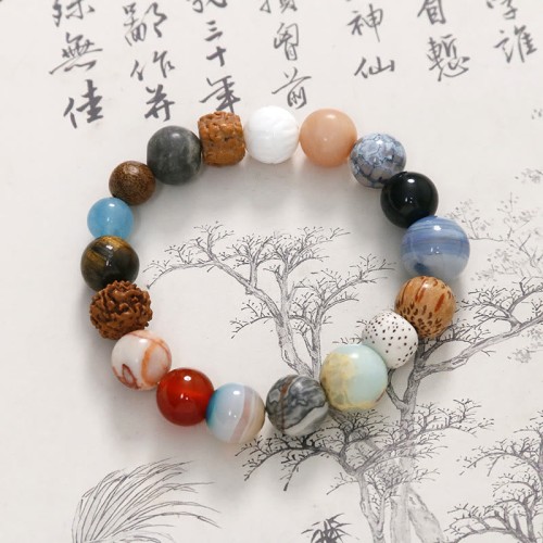 Bodhi Seed Crystal Agate Evil Spirits Protection Bracelet Bodhi Seed Crystal Agate Evil Spirits Protection Bracelet