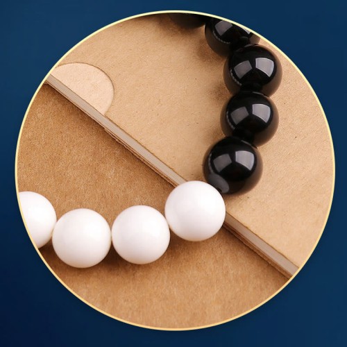 925 Sterling Silver Black Obsidian White Shell Yin Yang Bracelet 925 Sterling Silver Black Obsidian White Shell Yin Yang Bracelet
