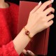 Handmade Cinnabar Peace Buckle Blessing Bracelet Handmade Cinnabar Peace Buckle Blessing Bracelet